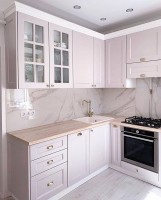 Минимализм восточная стеклянная кухня Germes, ДСП 1м Вариант 1037