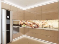 Классическая итальянская пластиковая кухня Deluxe, ДСП 1м Вариант 1609