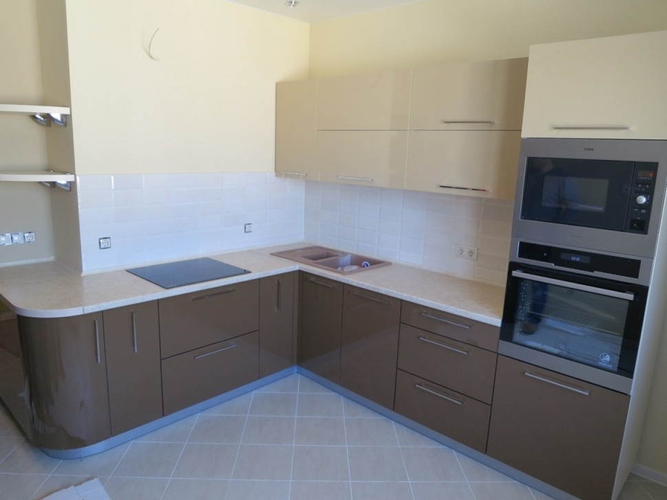 Барокко немецкая пластик кухня Deluxe, ДСП 1м Вариант 1532