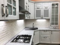 Класcика восточная стеклянная кухня Germes, ДСП 1м Вариант 1001