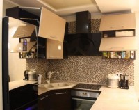 Зелёная кухня на заказ угловая Germes ДСП, МДФ 1 метр Вариант 2369