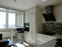 Красная кухня интерьер угловая Germes ДСП, МДФ 1 метр Вариант 2420