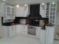 Классическая восточная деревянная кухня Germes, ДСП 1м Вариант 36