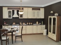 Барокко американская кухня из натурального дерева Deluxe, ДСП 1м Вариант 1107