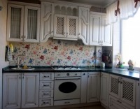 Фиолетовая кухня на заказ угловая Germes ДСП, МДФ 1 метр Вариант 2536