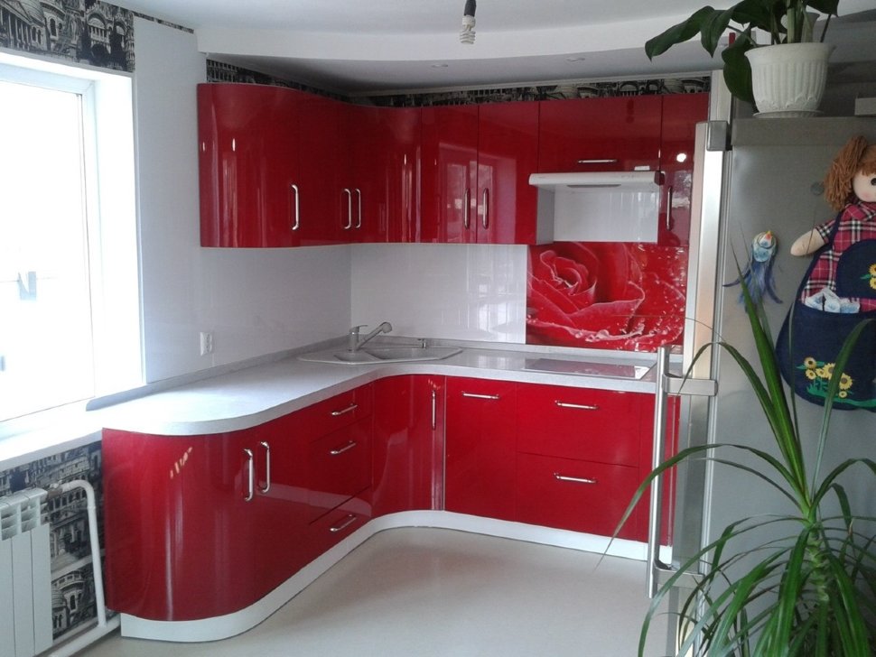 Барокко восточная крашенная кухня Germes, ДСП 1м Вариант 104