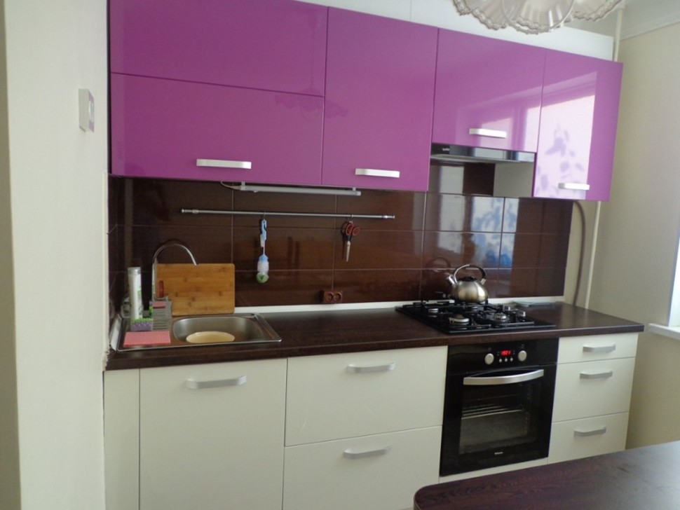 Классическая немецкая пластиковая кухня Deluxe, ДСП 1м Вариант 1619