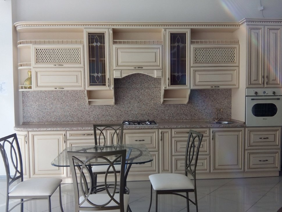 Прованс американская кухня стекло Germes, ДСП 1м Вариант 1069