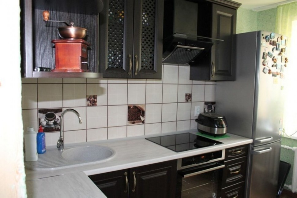 Жёлтая кухня 3 метра угловая Germes ДСП, МДФ 1 метр Вариант 2327