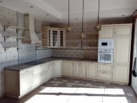 Классическая восточная стеклянная кухня Germes, ДСП 1м Вариант 1013