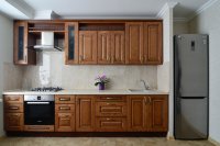 Модерн американская деревянная кухня Germes, ДСП 1м Вариант 66