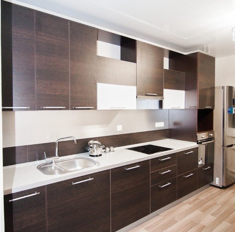 Модерн немецкая стеклянная кухня Germes, ДСП 1м Вариант 821