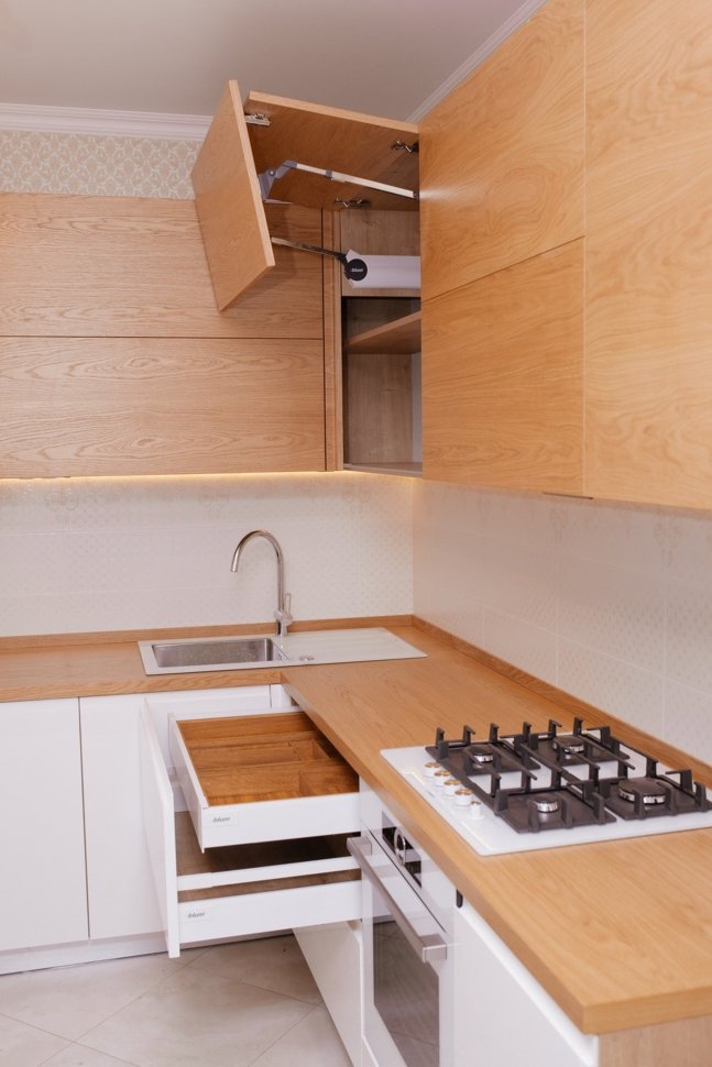 Хай-тек американская пластиковая кухня Germes, ДСП 1м Вариант 676