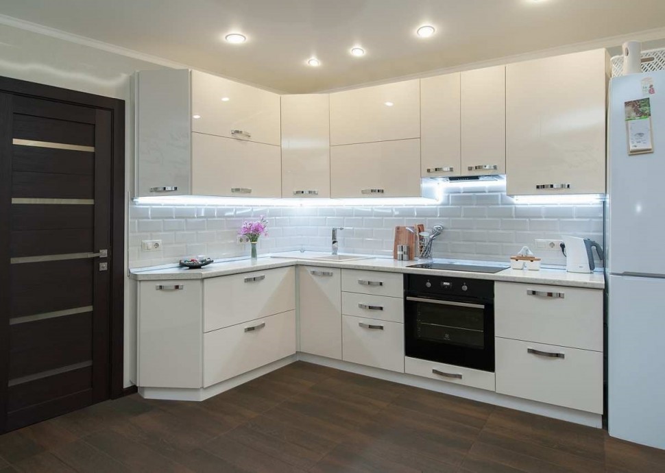 Лофт восточная пластик кухня Deluxe, ДСП 1м Вариант 1632