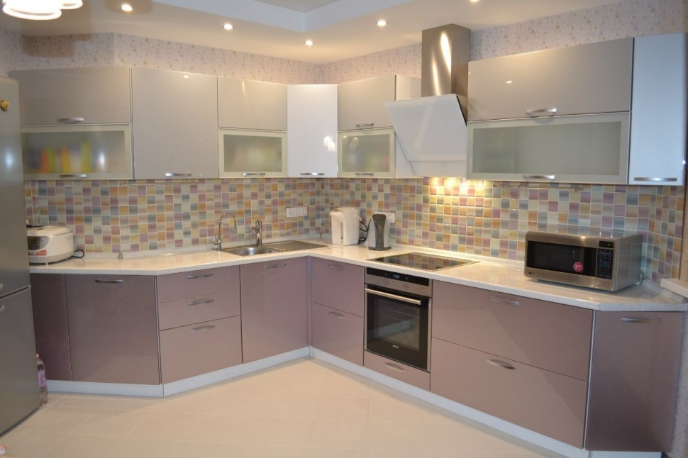 Красная мебель для кухни угловая Germes ДСП, МДФ 1 метр Вариант 2425