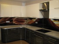 Минимализм восточная пластик кухня Germes, ДСП 1м Вариант 555