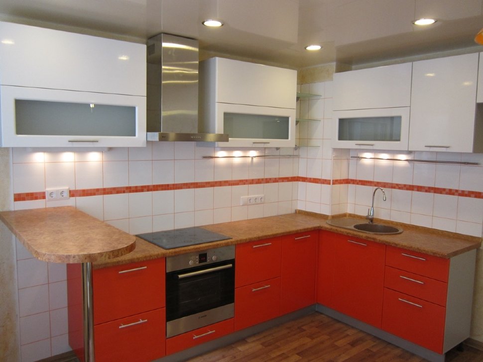 Лофт американская кухня стекло Germes, ДСП 1м Вариант 755