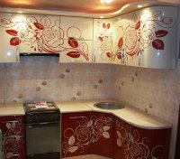 Хай-тек европейская пленочная кухня Germes, ДСП 1м Вариант 963