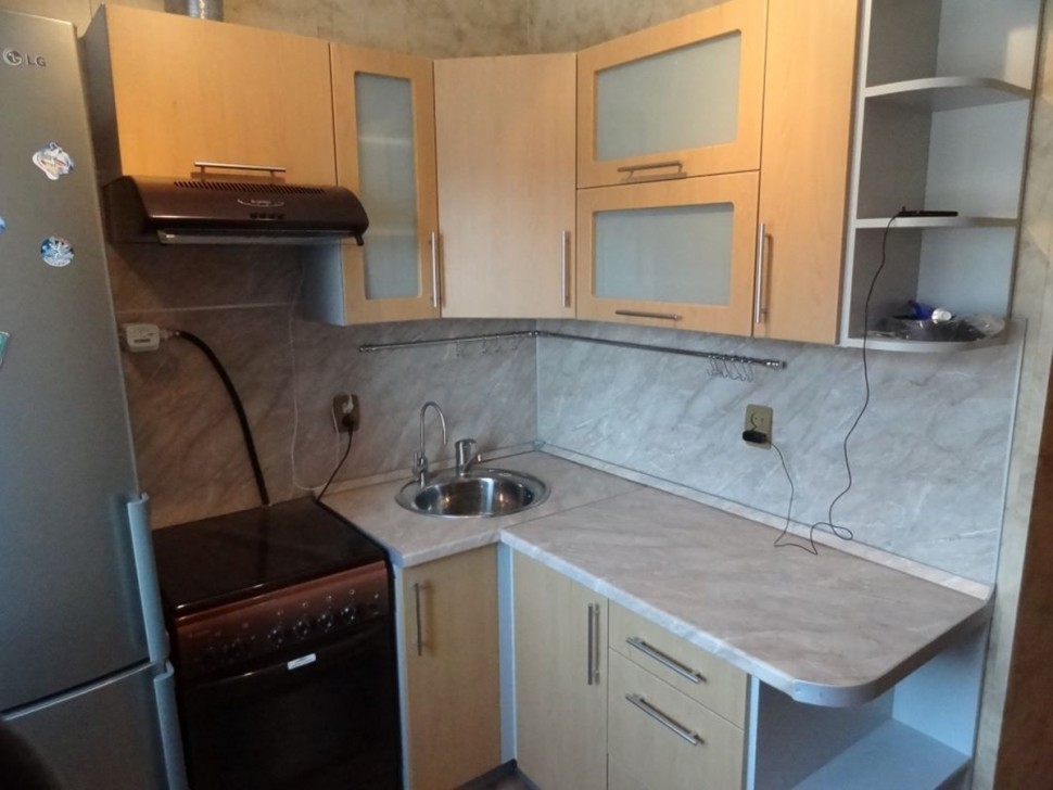 Минимализм немецкая пластик кухня Deluxe, ДСП 1м Вариант 1679