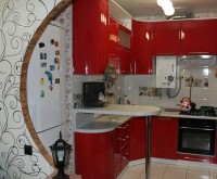 Минимализм восточная крашенная кухня Germes, ДСП 1м Вариант 261