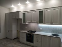 Прованс американская стеклянная кухня Germes, ДСП 1м Вариант 1071