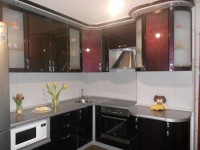 Синяя мебель для кухни угловая Germes ДСП, МДФ 1 метр Вариант 2512