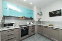 Фиолетовая мебель для кухни угловая Germes ДСП, МДФ 1 метр Вариант 2539