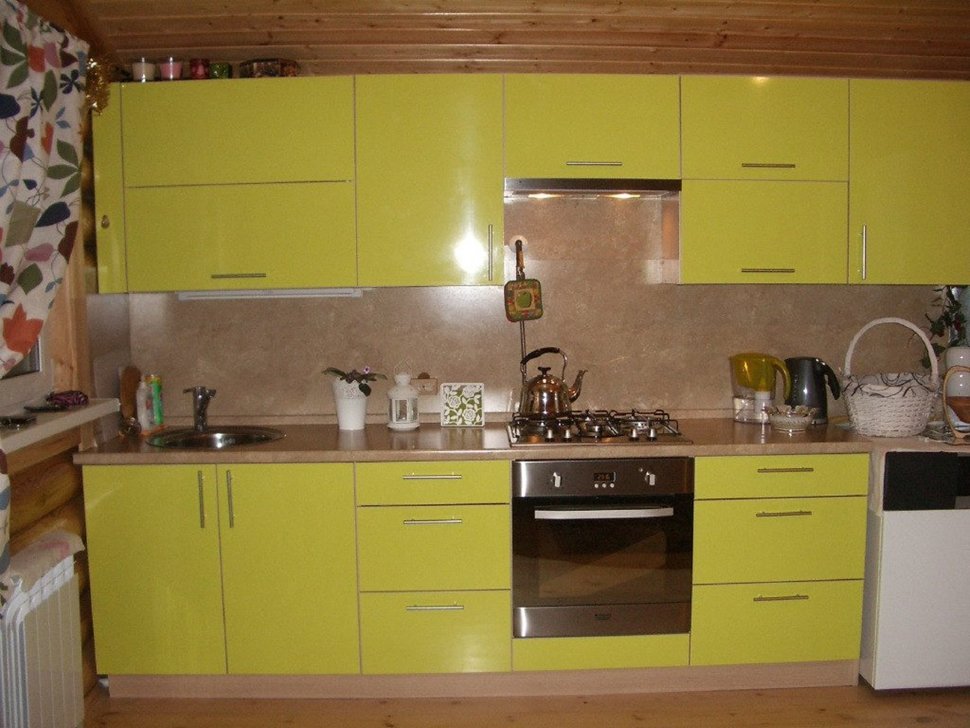 Модерн европейская пластик кухня Germes, ДСП 1м Вариант 591