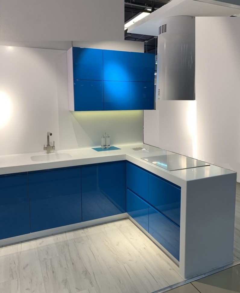 Минимализм американская кухня краска Deluxe, ДСП 1м Вариант 1353