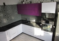 Оранжевая кухня интерьер угловая Germes ДСП, МДФ 1 метр Вариант 2453