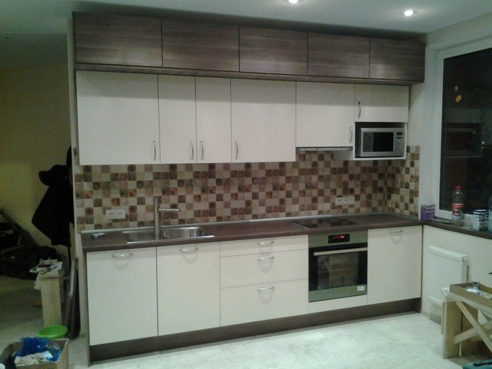 Минимализм итальянская пластик кухня Deluxe, ДСП 1м Вариант 1676