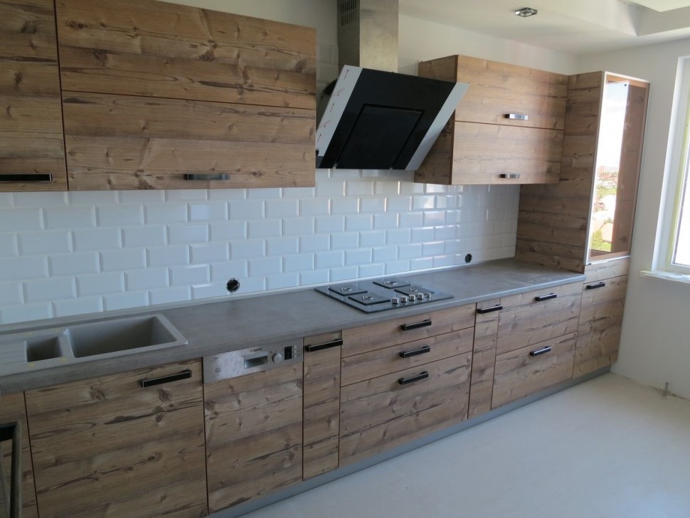 Хай-тек европейская пленочная кухня Deluxe, ДСП 1м Вариант 2101