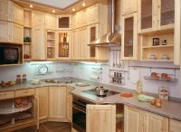 Классическая европейская стеклянная кухня Germes, ДСП 1м Вариант 1016