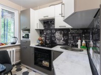 Хай-тек европейская крашенная кухня Germes, ДСП 1м Вариант 381