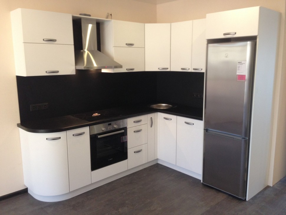 Зелёная кухня интерьер угловая Germes ДСП, МДФ 1 метр Вариант 2367