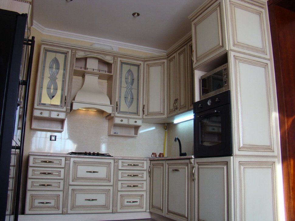 Рококо немецкая рамочный мдф кухня Germes, ДСП 1м Вариант 855