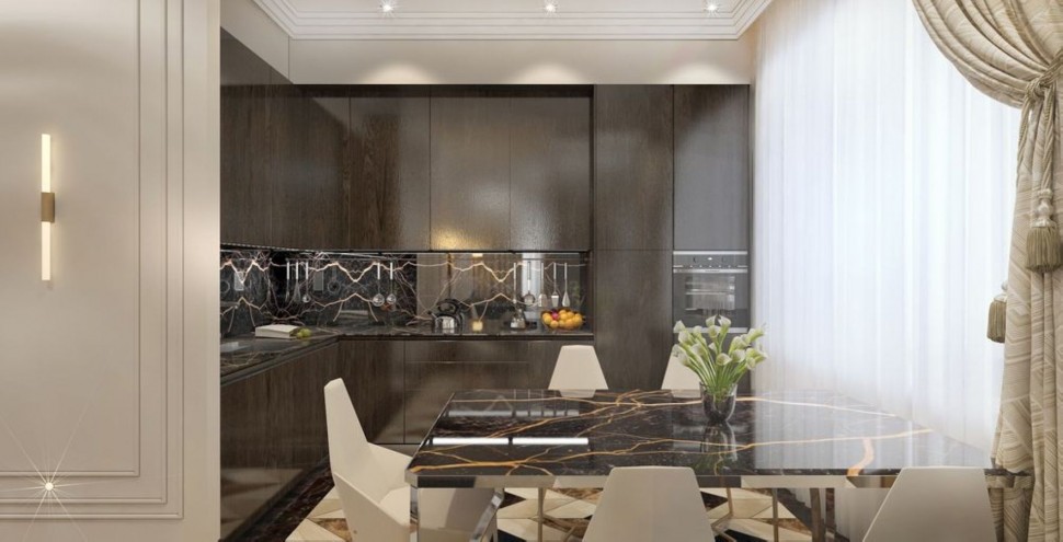 Оранжевая кухня 4 метра угловая Germes ДСП, МДФ 1 метр Вариант 2600