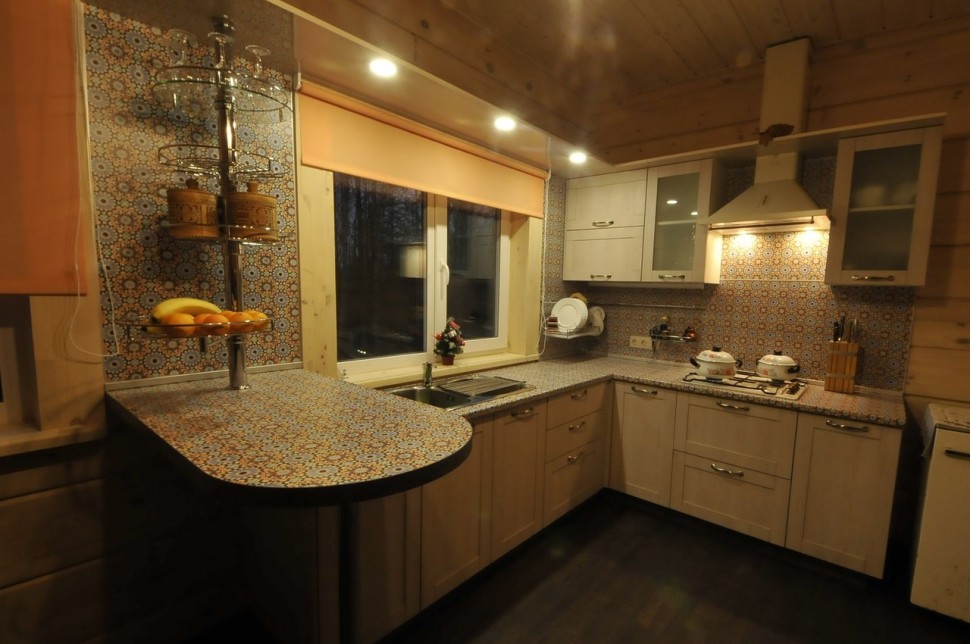 Синяя кухня дизайн угловая Germes ДСП, МДФ 1 метр Вариант 2506