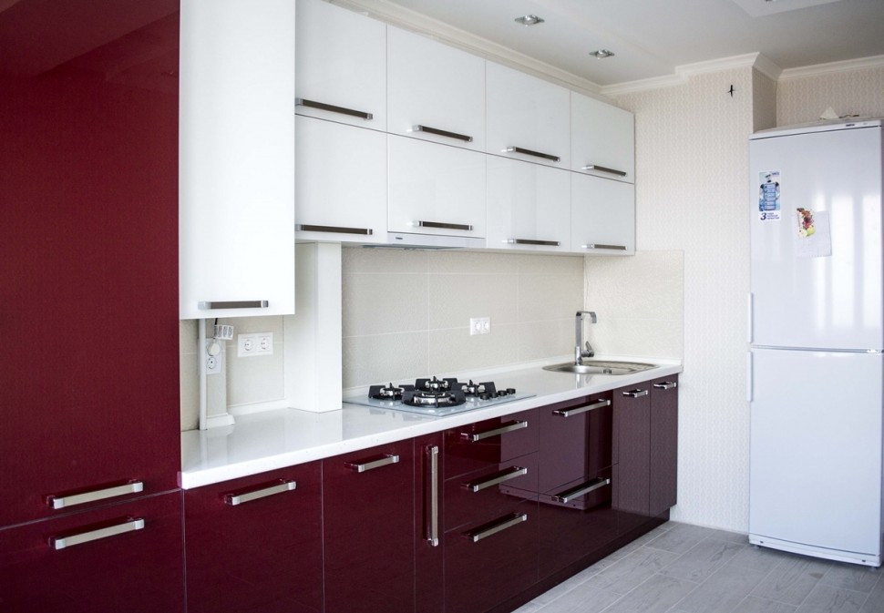 Минимализм европейская кухня краска Deluxe, ДСП 1м Вариант 1370