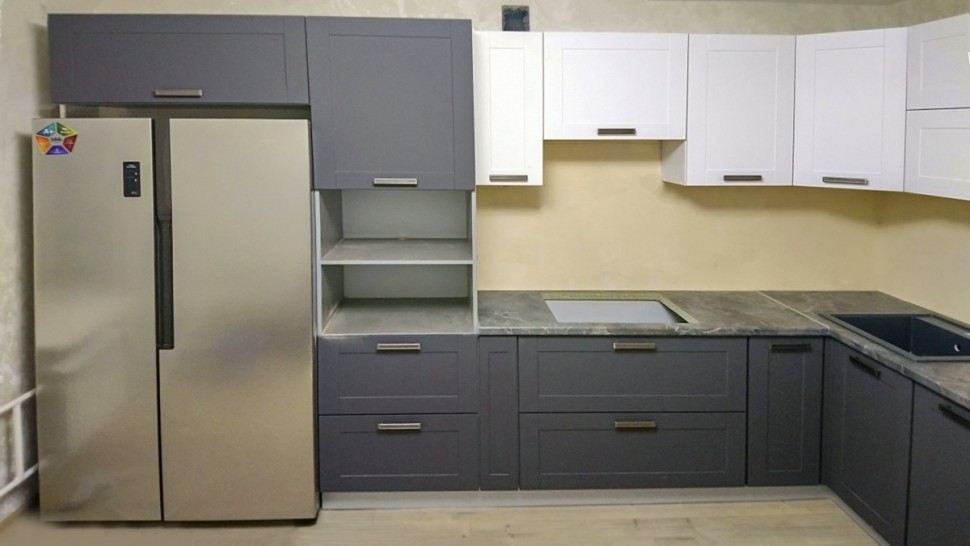 Класcика европейская пластик кухня Deluxe, ДСП 1м Вариант 1571