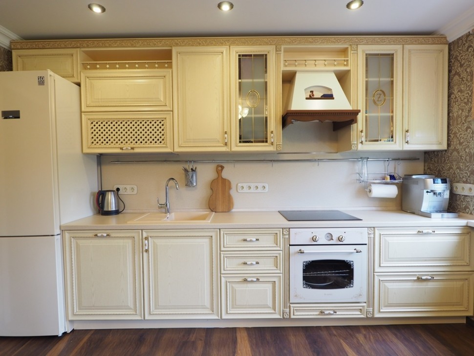 Классическая итальянская деревянная кухня Deluxe, ДСП 1м Вариант 1146