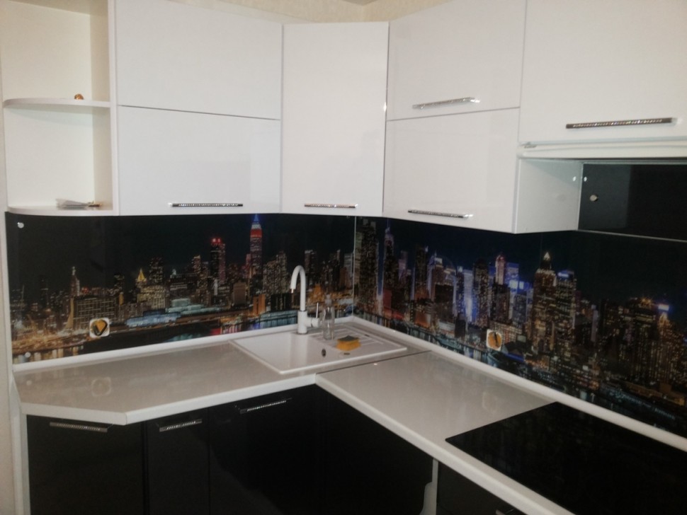 Лофт итальянская пластик кухня Deluxe, ДСП 1м Вариант 1648