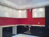 Хай-тек немецкая стеклянная кухня Germes, ДСП 1м Вариант 887