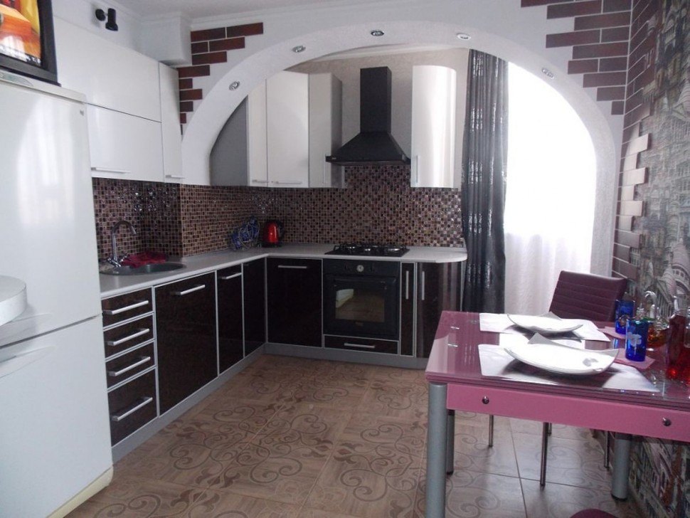 Синяя кухня 2 метра угловая Germes ДСП, МДФ 1 метр Вариант 2491