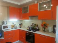 Минимализм американская пластиковая кухня Germes, ДСП 1м Вариант 552