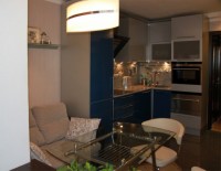 Зелёная кухня дизайн угловая Germes ДСП, МДФ 1 метр Вариант 2365