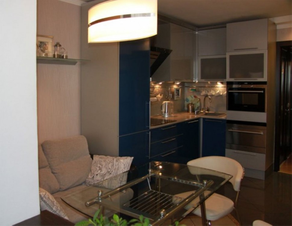 Зелёная кухня дизайн угловая Germes ДСП, МДФ 1 метр Вариант 2365