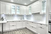 Класcика итальянская стеклянная кухня Germes, ДСП 1м Вариант 1007