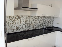 Минимализм европейская пластик кухня Deluxe, ДСП 1м Вариант 1666