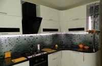 Модерн восточная пластиковая кухня Deluxe, ДСП 1м Вариант 1693